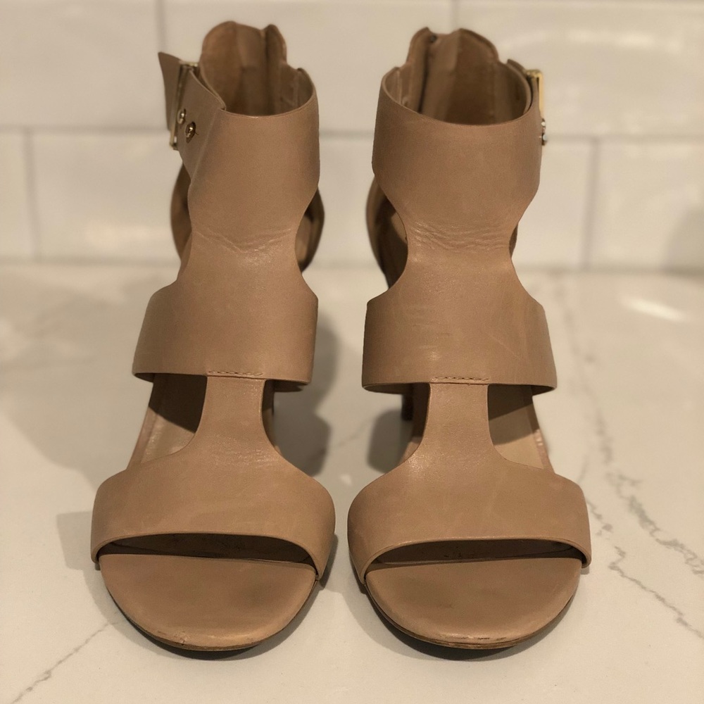 Cole Haan Leather Open Toe Heels